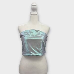 Wild Fable Strapless Bandeau Top in Metallica Iridescent Women’s Size L